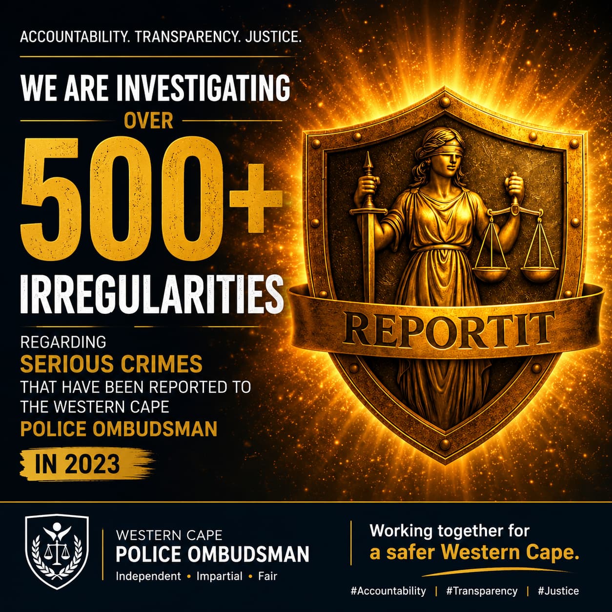 500 plus reports to police ombudsman under investigation